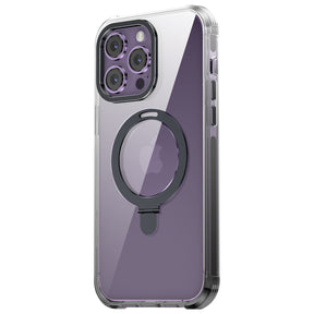 Crystal  Case & Black TPE Bumper Shockproof Case with Ring kickstand