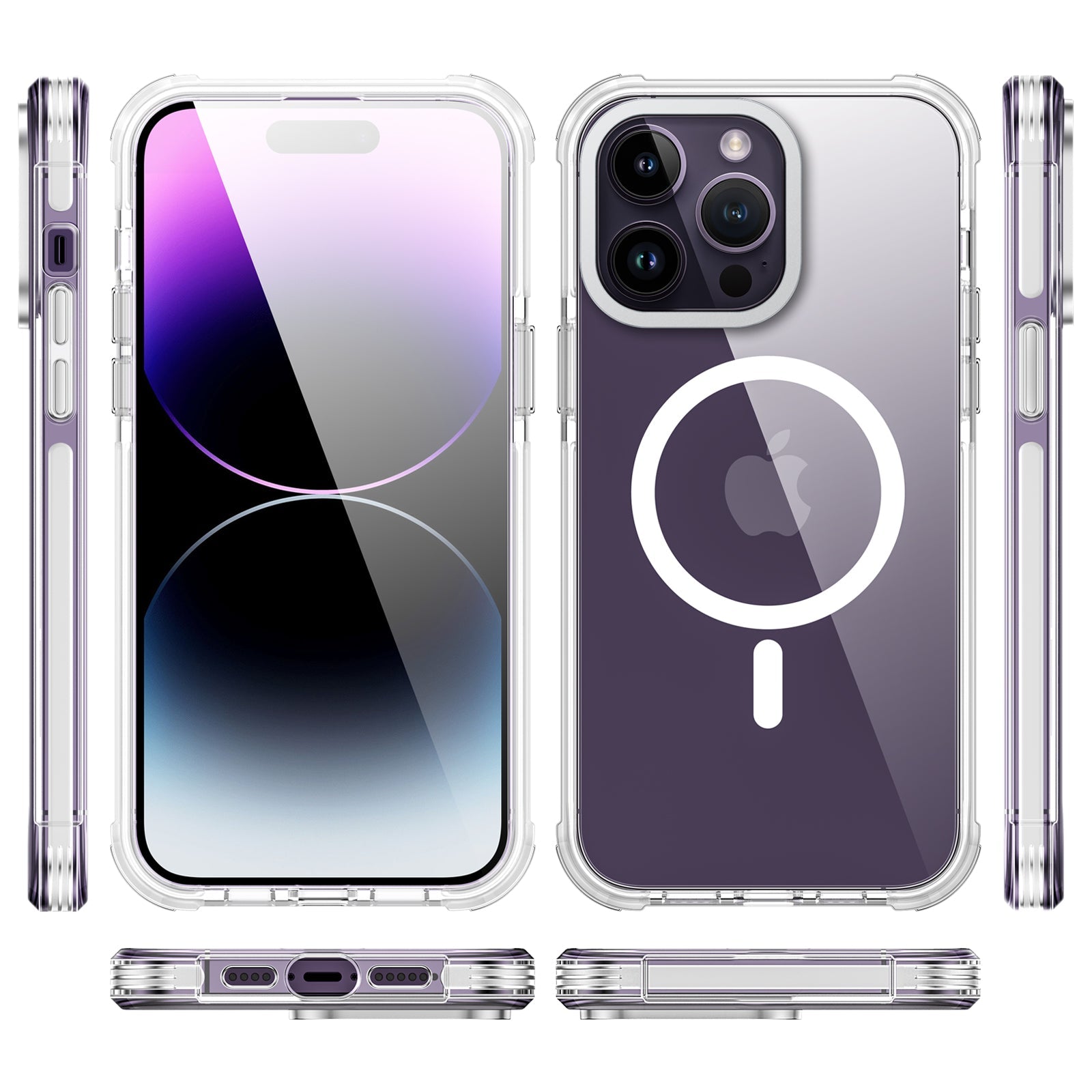 UV Printing 11 Bloosom Crystal & White TPE Bumper Case