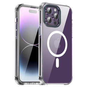 Red Purple Immersion dyeing Crystal & Black TPE Bumper Case